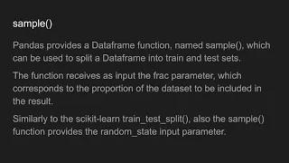 3 Different Approaches for Train Test Splitting of a Pandas Dataframe