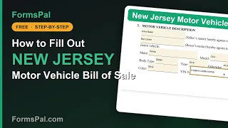 How to Fill Out a New Jersey Motor Vehicle Bill of Sale Step by Step Free Template