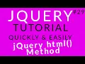 jQuery Tutorial 29 jQuery html Method Ujjwal Technical Tips