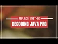 Decoding - Java Prg to replace a character with another character in a String