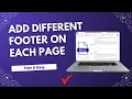 How to Add Different Footers on Each Page in MS Word Step-by-Step Guide