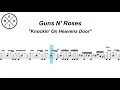 Download Lagu Knockin' on Heavens Door - Guns N' Roses DrumScore
