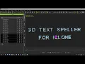 Python 3D Text Speller For IClone