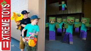 Minecraft Monster Mash Sneak Attack Squad Glitchy Nerf Battle  Minecraft Monster Mash Sneak Attack Squad Glitchy Nerf Battle