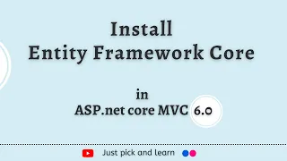 Installing Entity Framework Core in Asp net Core C 6 0 Asp net Core C 6 0 tutorial