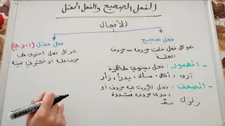 الفعل الصحيح و الفعل المعتل الصف الاول الثانوي 