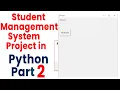 Student Management System Project in Python Part 2