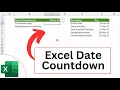Excel Date Countdown Countdown Between Two Dates Days Remaining Countdown Working Days