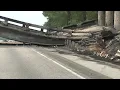 Update Fiery tanker crash collapses bridge shutting down I-20 for miles in Aiken County