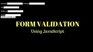 Form Validation with JavaScript