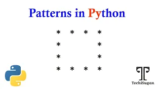 02 Python Tutorial Python Programming Tutorial for Beginners Hollow Square pattern printing