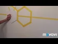 How to make geometric hexagonal pattern on wall with paint