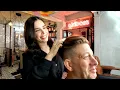 MUY GUAPA Hair Wash Blow Dry Men s Hairstyling by Lady Barber Rosaria Mexico City ASMR