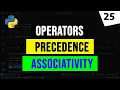 Precedence And Associativity in Python Programming Language