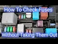How To Test Car Fuses Without Taking Them Out - With Multimeter On Toyota Corolla