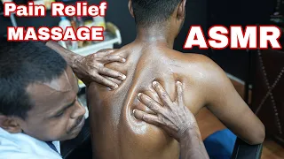 Body Pain Relief Deep Tissue Massage With ASMR Vibes | Strong Wrist Barber Back Massage ASMR