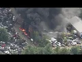 Worker airlifted to hospital after Billerica junkyard fire