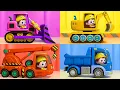 Download Lagu Wheels on the Construction Trucks | Digger, Mixer, Crane | Nursery Rhymes \u0026 Kids Songs | BabyBus