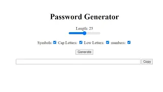 Make a Simple Password Generator Javascript