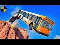 Download Lagu BUS VS CLIFF | BeamNG.drive Most Insane Bus Crashes