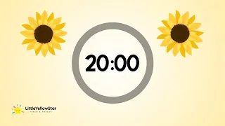 Sunflower Timer For Kids - 20 Minutes Countdown Timer For Kids With Happy Music | Classroom Timer
