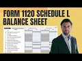 IRS Form 1120 Schedule L - Balance Sheet Per Books