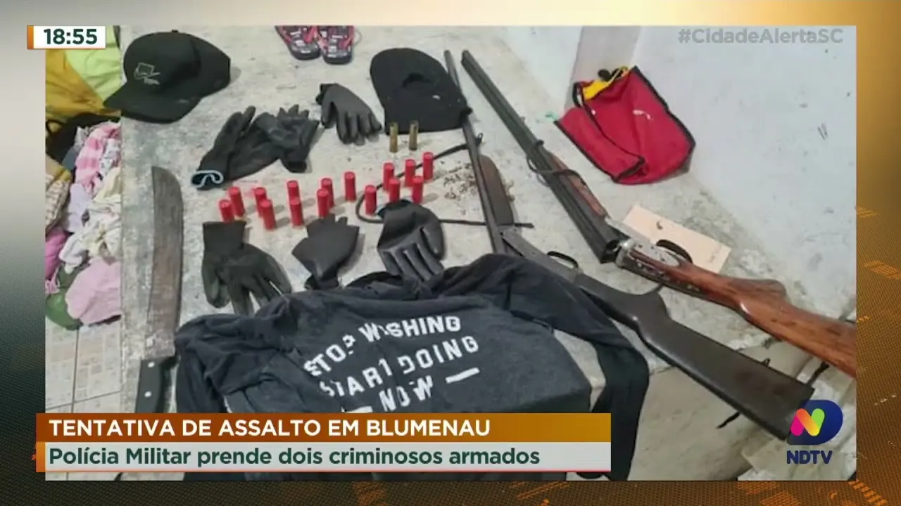 Polícia Militar prende duas pessoas armadas em Blumenau