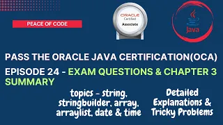 Java Certification-OCA Exam Questions Chapter 3 Summary