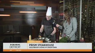 Previewing the menu Prism Steakhouse