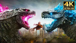 godzilla insane new powers vs shimo u0026 other titans fight scene 2024 godzilla x kong movie