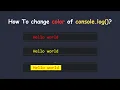Javascript Magic 3 - Level Up Your JavaScript Logs Styling console log Messages