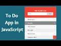 Creating a To-Do List App in HTML CSS and JavaScript