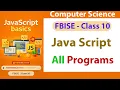 All JavaScript Programs Final for SSC PBA 2026 Complete JS Course Revision with Solved Programs