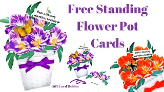 Free Standing Flower Pot Card