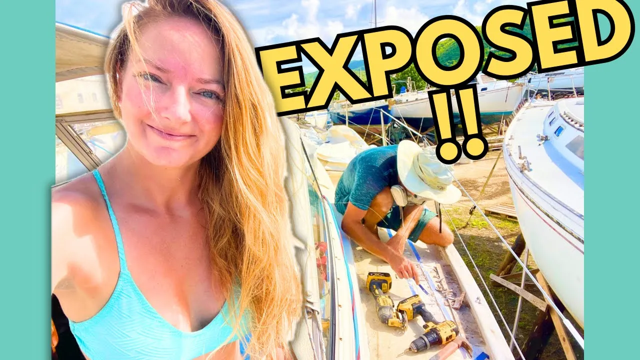 ⛵️EXPOSED!! What Lies BENEATH 40 YEAR OLD Teak Decks (its different)| Hallberg Rassy 352 Sailboat￼