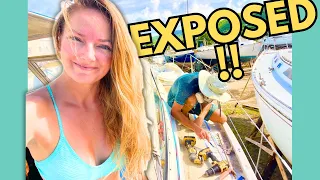 ⛵️EXPOSED!! What Lies BENEATH 40 YEAR OLD Teak Decks (its different)| Hallberg Rassy 352 Sailboat￼