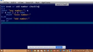 Control Statement in Qbasic