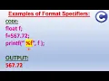 8 Format Specifiers in C Programming Language Programming in C