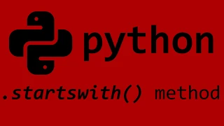 Python startswith string method
