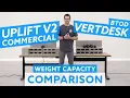 Uplift v2 Commercial vs BTOD VertDesk v3 Standing Desk Weight Capacity Comparison
