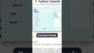 Create Contact Book App using Python Python Project