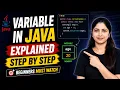 Variable in Java Explained with Code Java Tutorial Series