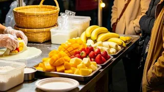 【LIVE】Fruit-stuffed mochi from a night market street stall