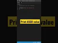 Print ASCII value in Python