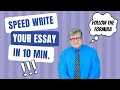 How to Write an Academic Essay in 10 Minutes or Less