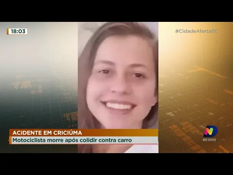 Motociclista morre após colisão com carro em Criciúma