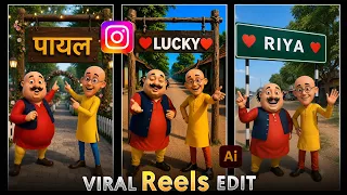 instagram trending motu patlu wali ai name video kaise banaye viral motu patlu name video editing
