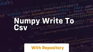 numpy write to csv