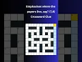Emphasises where the papers live say 7 4 Crossword Clue