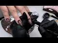 Matte Black Cathedral Nail Art Tutorial Stained Glass Nails with ORIGEN Brushes and Liner Gel